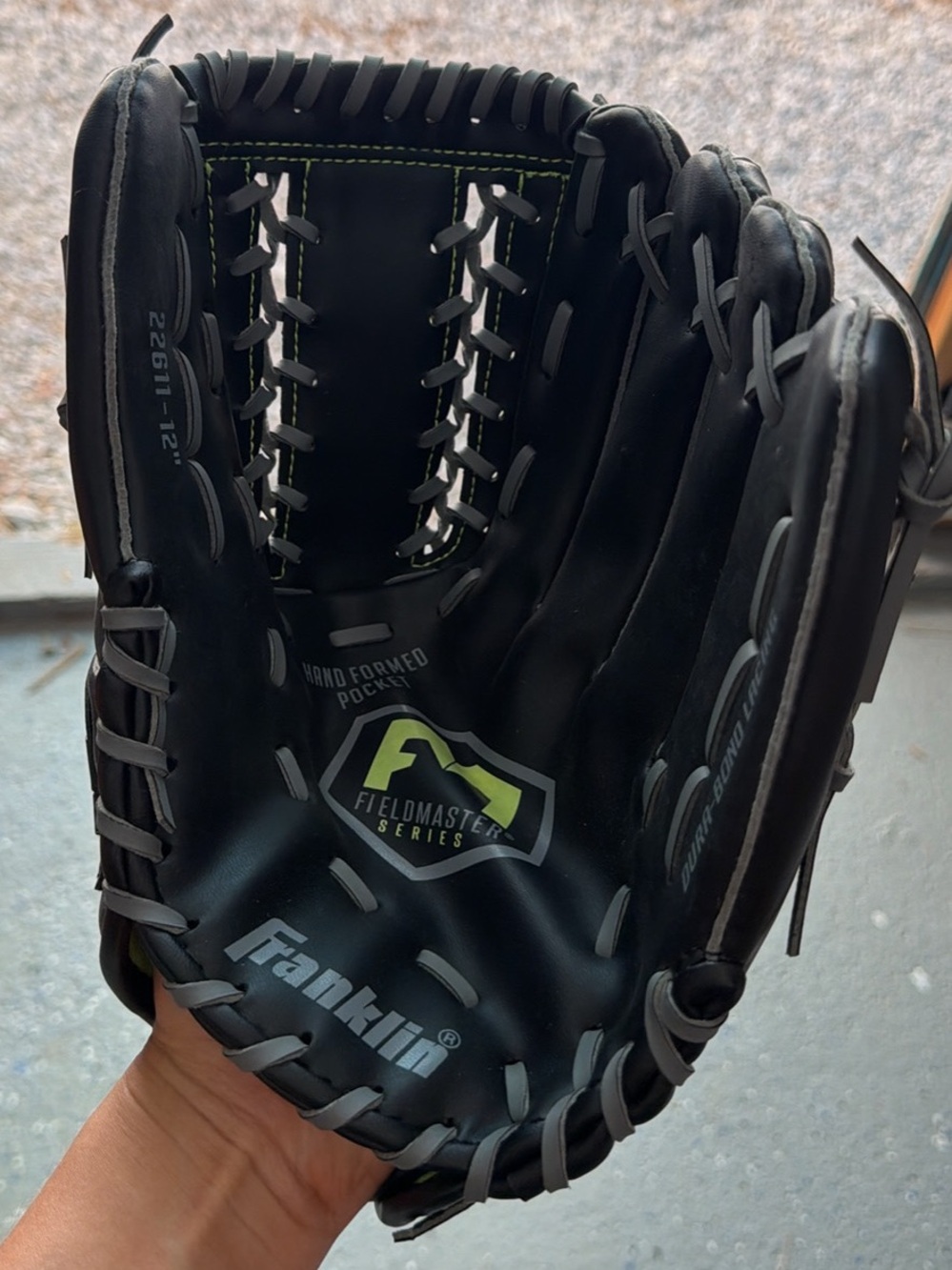 Franklin Baseball Glove – Black & Neon Green